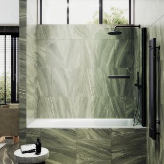 Шторка на ванну MaybahGlass MGV-782-6 70см чёрный